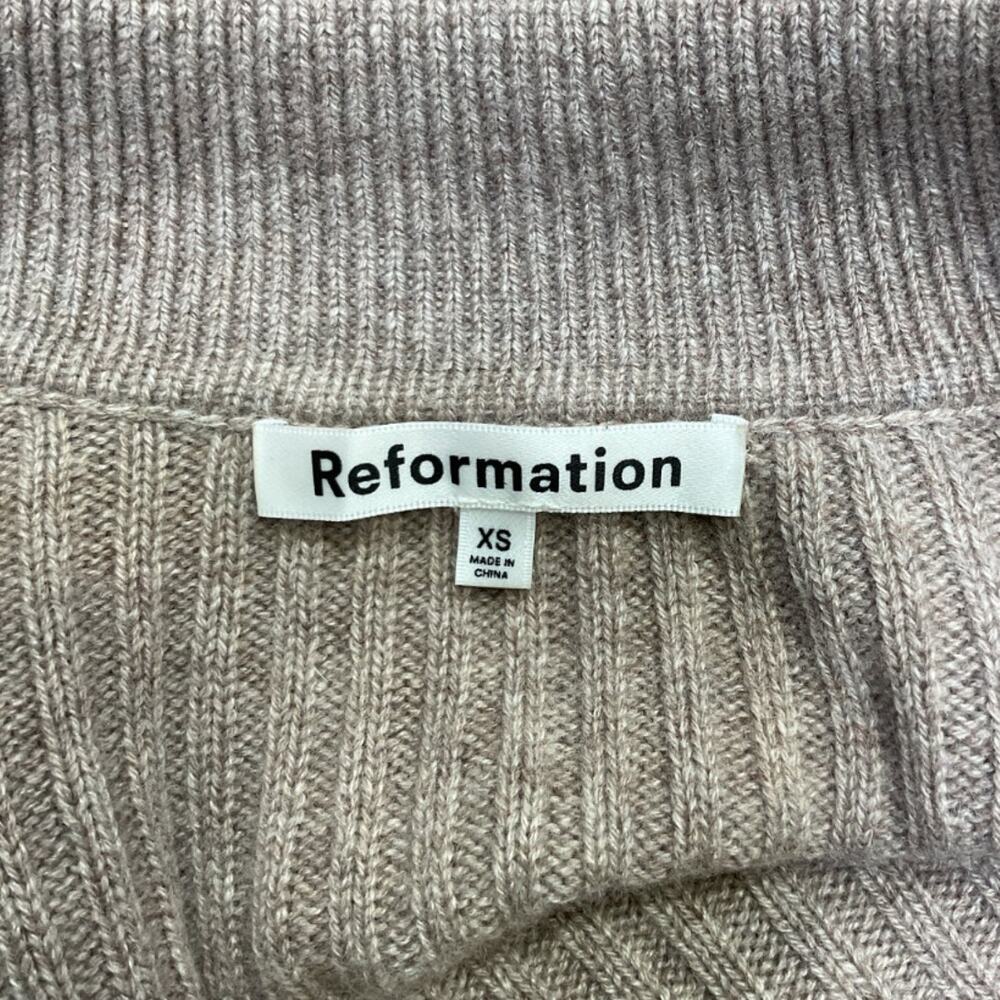 Reformation Cashmere Oatmeal Fantino Cardigan Size XS - Picture 4 of 6